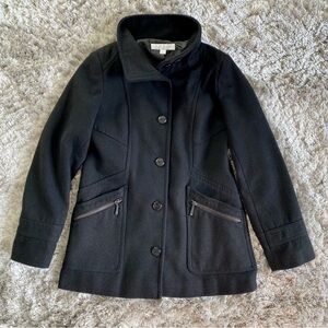 New York & Company Black Pea Coat Size Small